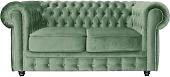 Диван Brioli Честер Классик двухместный (микровелюр, В61 мятный)