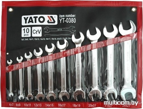 Набор ключей Yato YT-0380 10 предметов