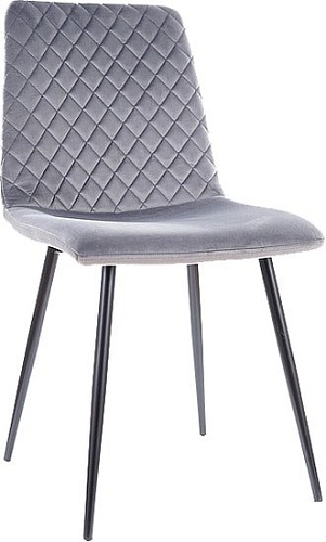 Стул Signal Irys Velvet (bluvel 14 серый/черный)