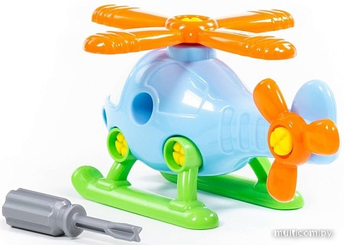 Конструктор Полесье 78223 Вертолет (голубой)