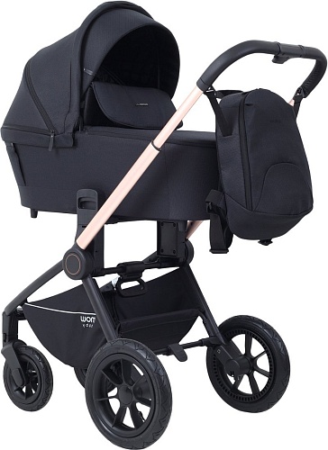 Универсальная коляска MOWbaby Zoom air MB087 (3 в 1, Gold Black)