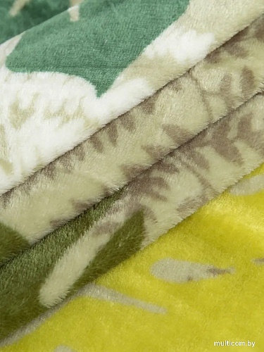 Плед Tex Republic Absolute Монстера и папоротник Фланель 150x200 35343 (зеленый)