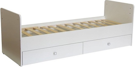 Кроватка-трансформер Polini Kids Simple 1111 с комодом (белый)