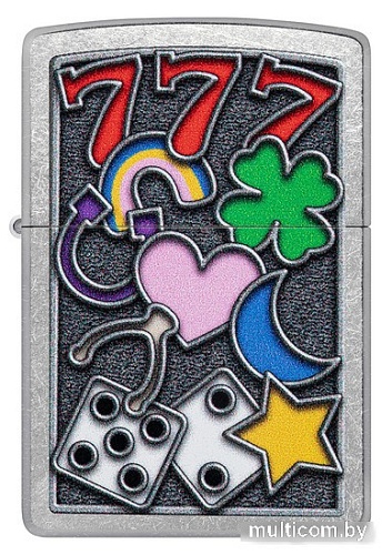 Зажигалка Zippo Street Chrome All Luck 48682