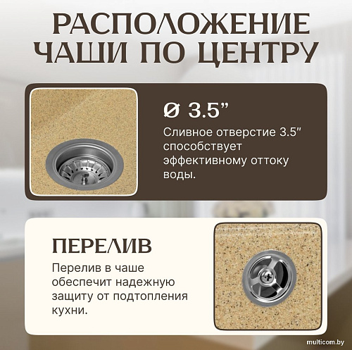 Кухонная мойка Saniteco Mare (песок)