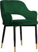 Стул с подлокотниками Atreve Street (зеленый BL78/черный/золото)