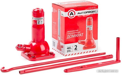 Бутылочный домкрат Autoprofi DVB-20 Hi 2т