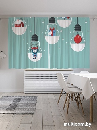 Комплект штор JoyArty Декорированные лампочки Oxford 1.45x1.8 м pox_380834 (2 шт)