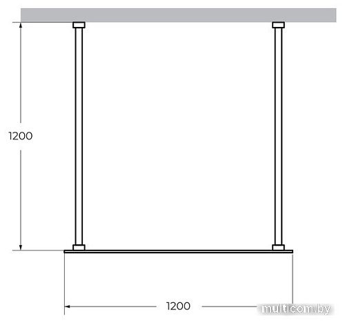 Душевая стенка Cezares LIBERTA-L-2-120-120-C-Cr