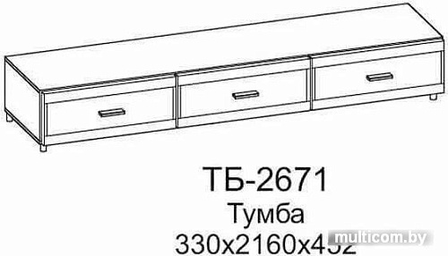 Тумба Лером Камелия ТБ-2671-АС-К (ясень асахи/комб. венге)