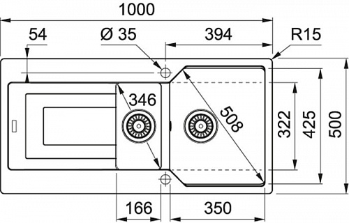 Кухонная мойка Franke UBG 651-100 (ваниль)