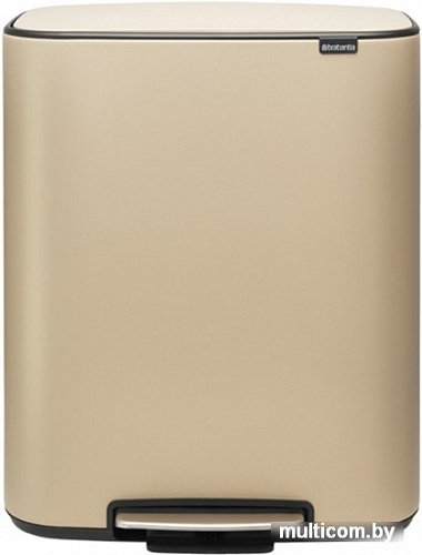Brabantia Bo Pedal Bin 60 л (минерально-золотой)