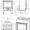 Свободностоящая печь-камин Мета-Бел Fenix 1R ТКТ 10.0-02