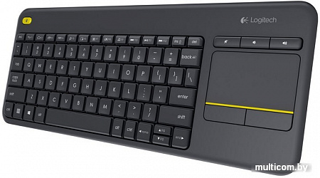 Клавиатура Logitech Wireless Touch Keyboard K400 Plus Black (920-007147)
