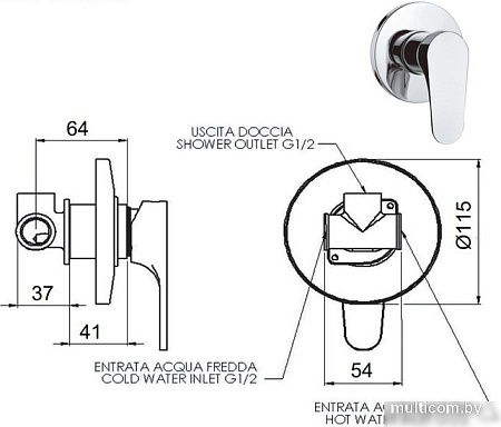 Смеситель Remer Class Line L 30