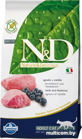 Сухой корм для кошек Farmina N&D Grain Free Cat Lamb & Blueberry Adult 0.3 кг