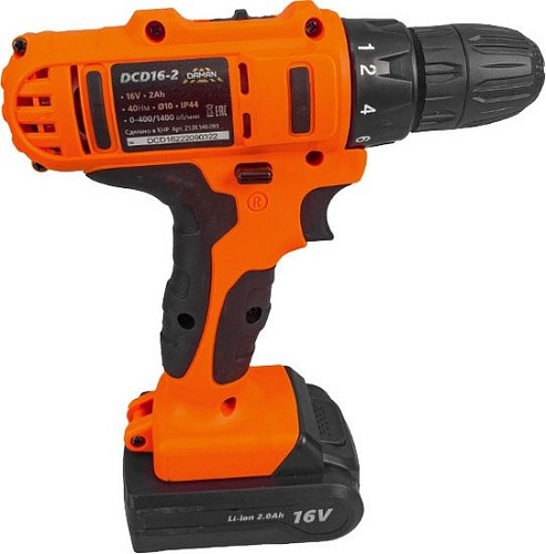 Дрель-шуруповерт Brait DCD16-2 DAMAN (с 2-мя АКБ, кейс)