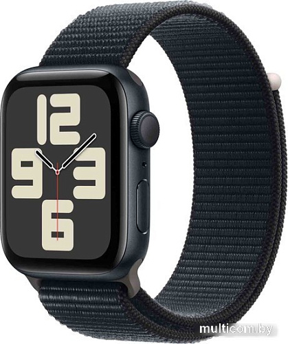 Умные часы Apple Watch SE 2 44 мм (алюминиевый корпус, полуночный/полуночный, нейлоновый ремешок)