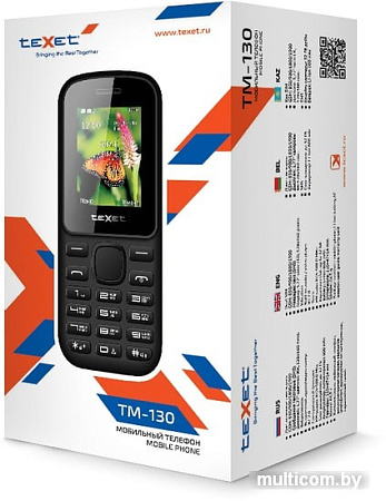 Мобильный телефон TeXet TM-130 (черный)