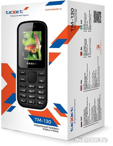 Мобильный телефон TeXet TM-130 (черный)