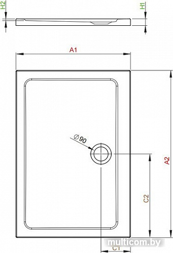 Душевой поддон Radaway Doros Plus D 110x90 [SDRPD1190-01]