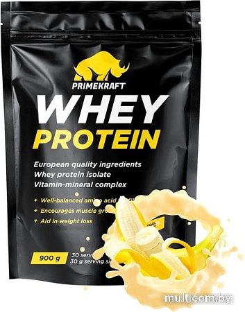 Протеин Prime Kraft Whey Protein с витаминами и минералами (900г, банановый йогурт)