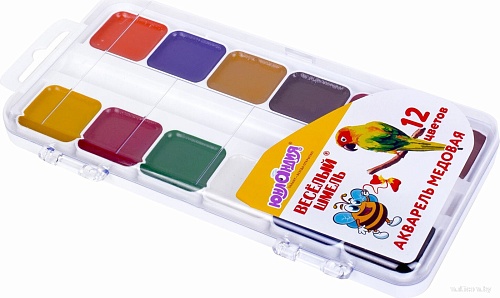 Акварельные краски Юнландия Веселый шмель 192362 (12 цв)