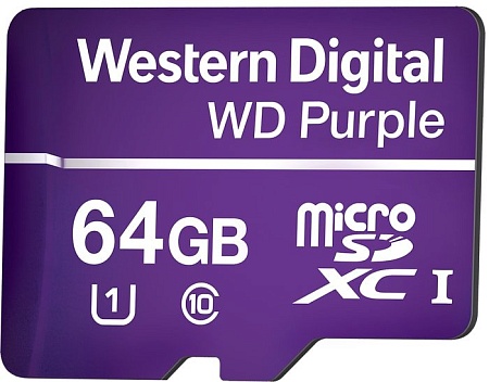 Карта памяти WD Purple WDD064G1P0A microSDXC 64GB