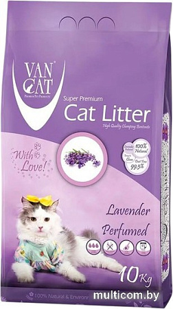 Наполнитель для туалета Van Cat Lavender с ароматом лаванды 10 кг