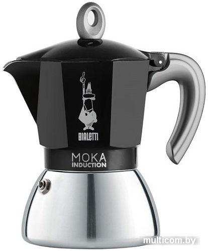 Гейзерная кофеварка Bialetti Moka Induction 2021 (4 порции, черный)
