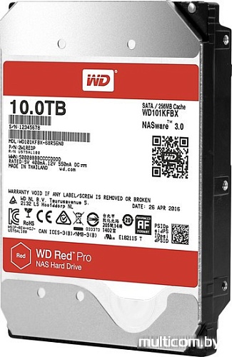 Жесткий диск WD Red Pro 10TB WD101KFBX
