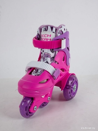 Роликовые коньки Tech Team Bloom (р.31-35, розовый)