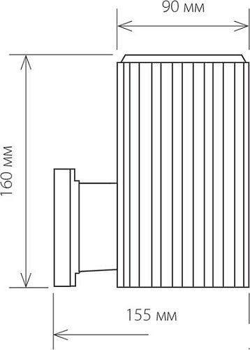 Бра Elektrostandard Techno 1404 (черный)