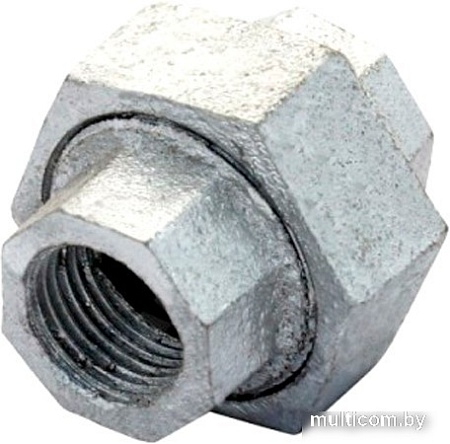 Фитинг Fittex PLUS Соединитель Разборный ММ Американка Ду 25 (1") 127-3560 (чугун оцинкованный)