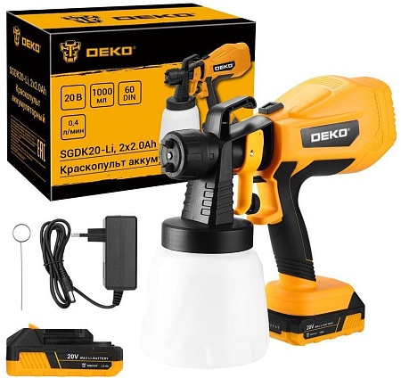 Краскораспылитель Deko SGDK20-Li 086-1020 (с 2-мя АКБ)