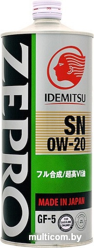 Моторное масло Idemitsu Zepro Eco Medalist 0W-20 1л