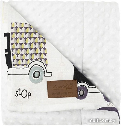 Плед Amarobaby Растем вместе. Город 85x95 (желтый/белый)