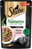 Пресервы Sheba Nature's Collection Лосось с цельным горошком и морковью в соусе 75 г