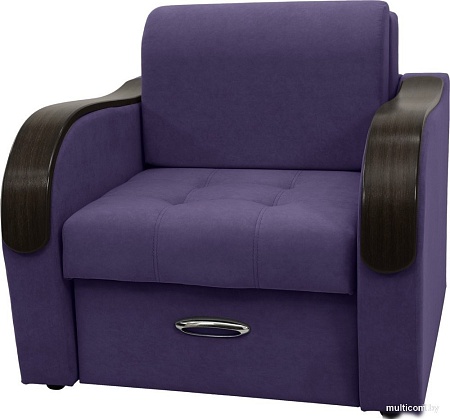 Кресло Сириус Лидер-1 ППУ 105x110 (Eva 31 велюр фиолетовый)
