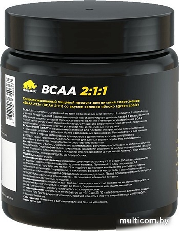 Аминокислоты Prime Kraft BCAA 2:1:1 (150г, зеленое яблоко)