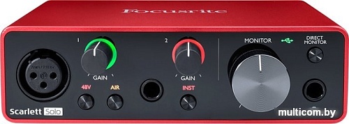 Аудиоинтерфейс Focusrite Scarlett Solo Studio (3-е поколение)