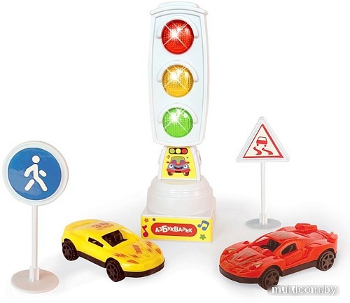 Интерактивная игрушка Азбукварик Музыкальный светофор 4630027291301