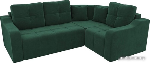 Угловой диван Mebelico Кембридж угловой 108813 (правый, велюр, зеленый)