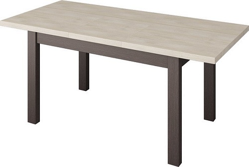 Кухонный стол Senira Кастусь 110-145x70 (дуб выбеленный/венге)
