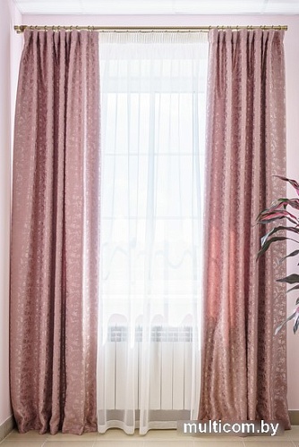 Комплект штор Decoretto Штукатурка чайная роза ШЧР-K8 1.75x2.5 м (розовый, 2 шт)