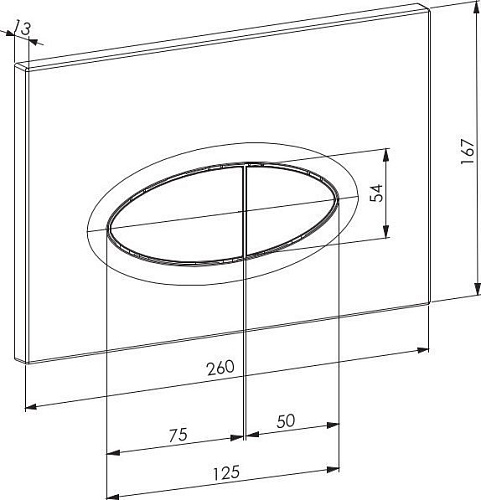 Панель смыва D&K Rhein Marx DB1399001 (хром)