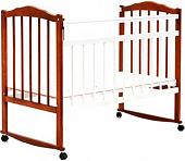 Детская кроватка Bambini 01 (светлый орех/белый)