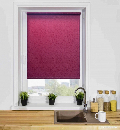 Рулонные шторы Lm Decor Жаккард LM 66-31 78x160 (бордовый)
