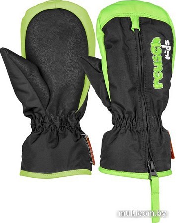 Варежки Reusch Ben Mitten 4685408-0716 (р. 0, black/neon green)