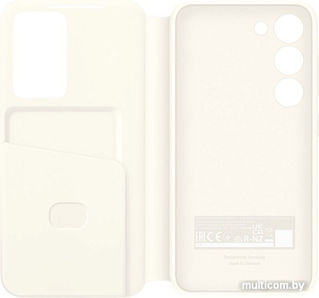 Чехол для телефона Samsung Smart View Wallet Case S23 (кремовый)